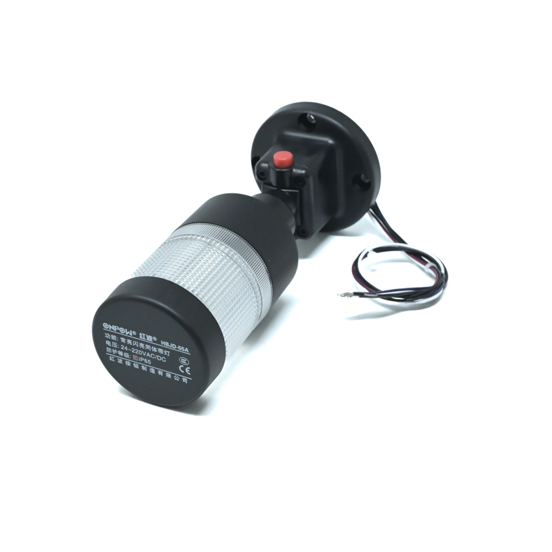 ONPOW-HBJD-55A/D/1/W/24V/E/P-22mm AC/DC 24V~220V Constant Flashing White LED With Folding Base Installation Warning Indicator IP65(1L1C)-picture-32