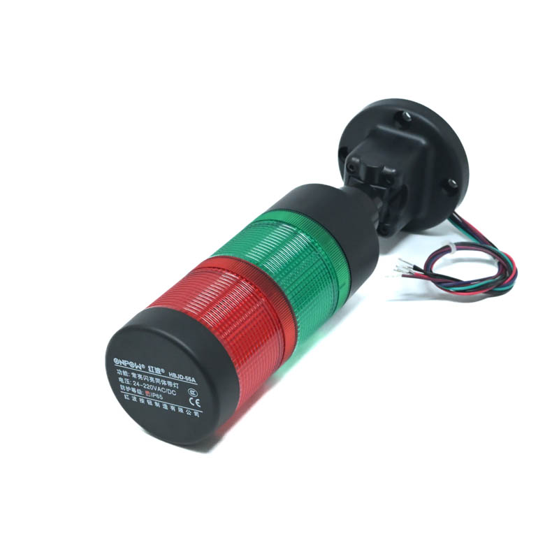 ONPOW-HBJD-55A/D/2/RG/24V/E/P-22mm AC/DC 24V~220V Constant Flashing Red & Green LED With Folding Base Installation Warning Indicator IP65(2L2C)-image-29