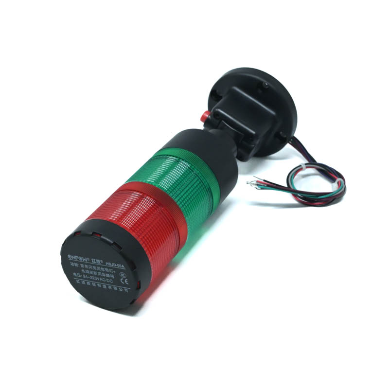 ONPOW-HBJD-55A/DB/2/RG/24V/E-22mm 85db AC/DC 24V~220V Constant Flashing Red & Green LED With Buzzer Folding Base Installation Warning Indicator(2L2C)-image-26