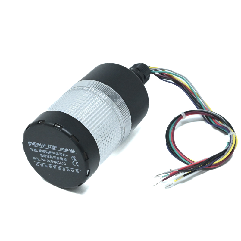 ONPOW-HBJD-55A/DB/1/RYG/24V/C-22mm 85db AC/DC 24V~220V Constant Flashing Red,Yellow,Green LED With Buzzer Nut Side Installation Warning Indicator(1L3C)-image-46