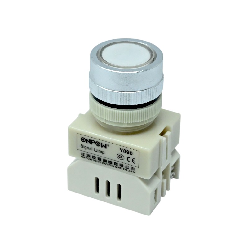 ONPOW-Y090-DS/W/220V-22mm AC/DC 220V White LED Indicator IP40-picture-22