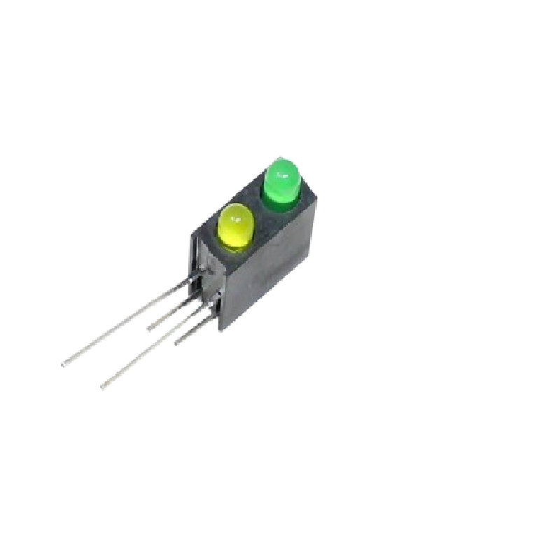 3MM Double Hole Lamp Holder with (Green+Yellow) color Light (Pack of 10)-picture-22