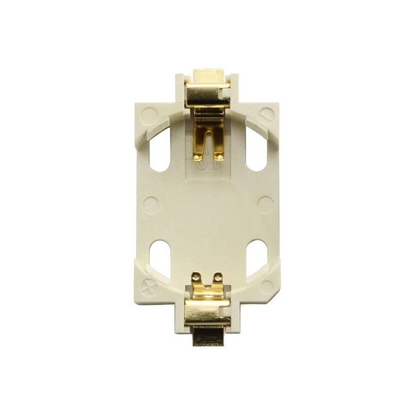 White CR2032-BS-6 Button Battery Patch Holder Golden Foot-image-25