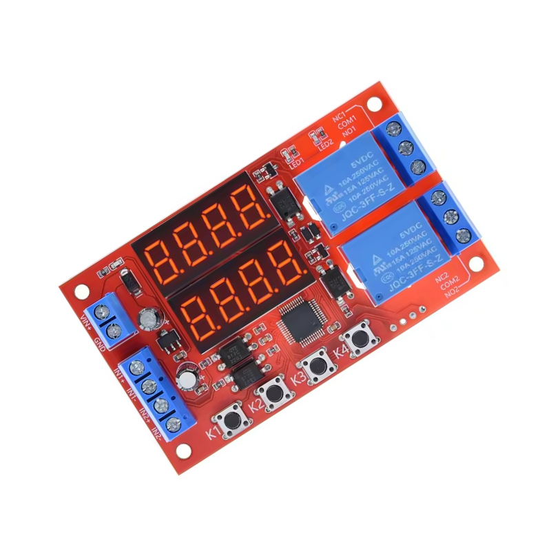 2 Channels 5V Adjustable Time Delay Relay Module 32 Modes LED Digital Timming Trigger Timer Control Switch-picture-11