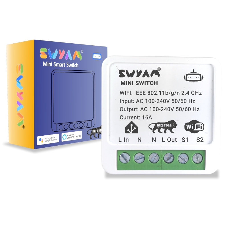 SWYAM Home Assistant-Compatible Wi-Fi Smart Mini Switch 16A | Made in India | 2-Way Operation | No Hub Needed-image-22