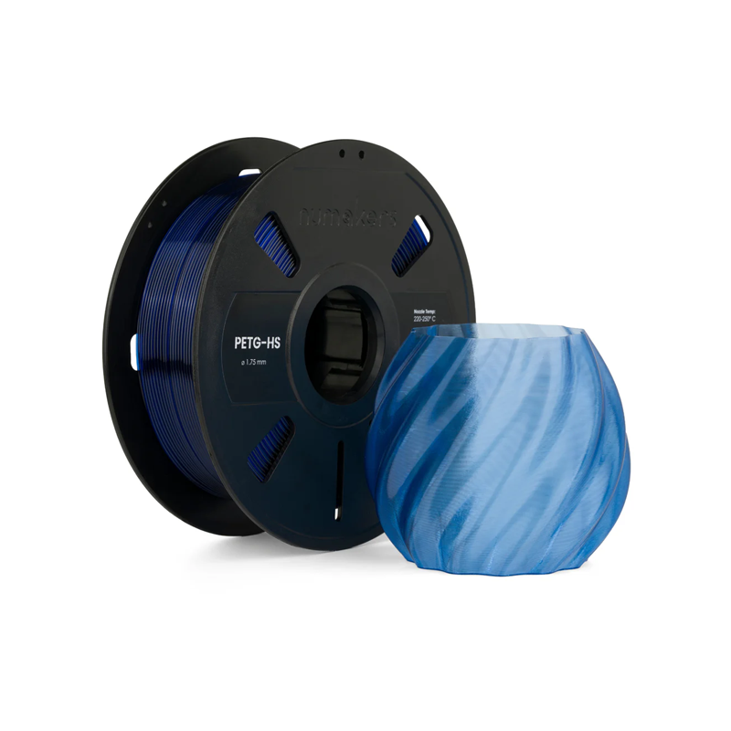Numakers PETG-HS 1.75mm Translucent Blue Filament 1kg with Spool-picture-40