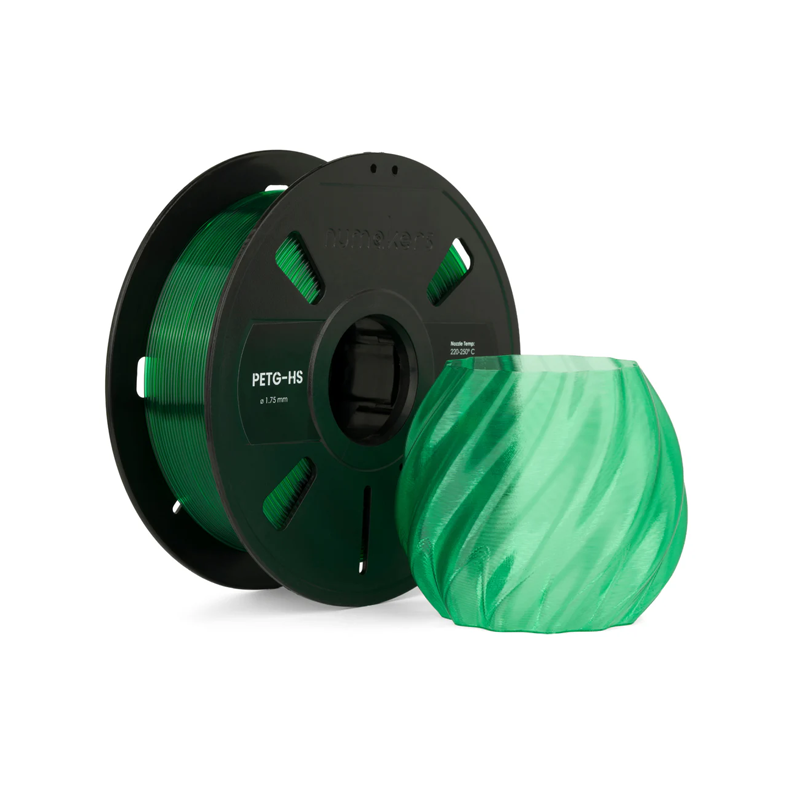 Numakers PETG-HS 1.75mm Translucent Green Filament 1kg with Spool-picture-15