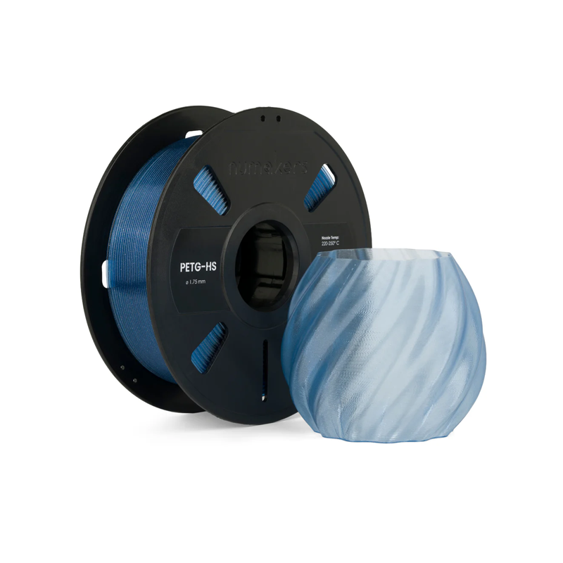 Numakers PETG-HS 1.75mm Translucent Ice Blue Glitter Filament 1kg with Spool-image-29