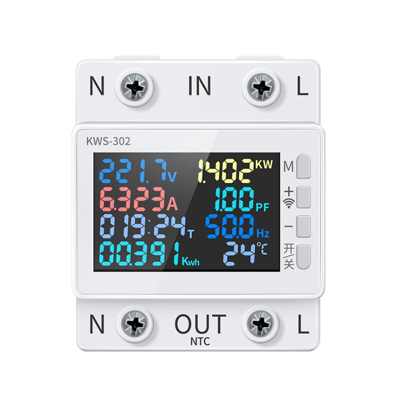KWS-302 170-300V 63A AC Digital Display Voltage and Current Meter (no WIFI no power off function)-image-29