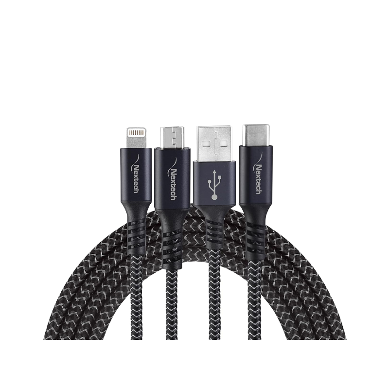 Nextech NC54BR 3IN1 Charging Cable for Micro USB for iOS and Type C Mobile Phones-picture-36