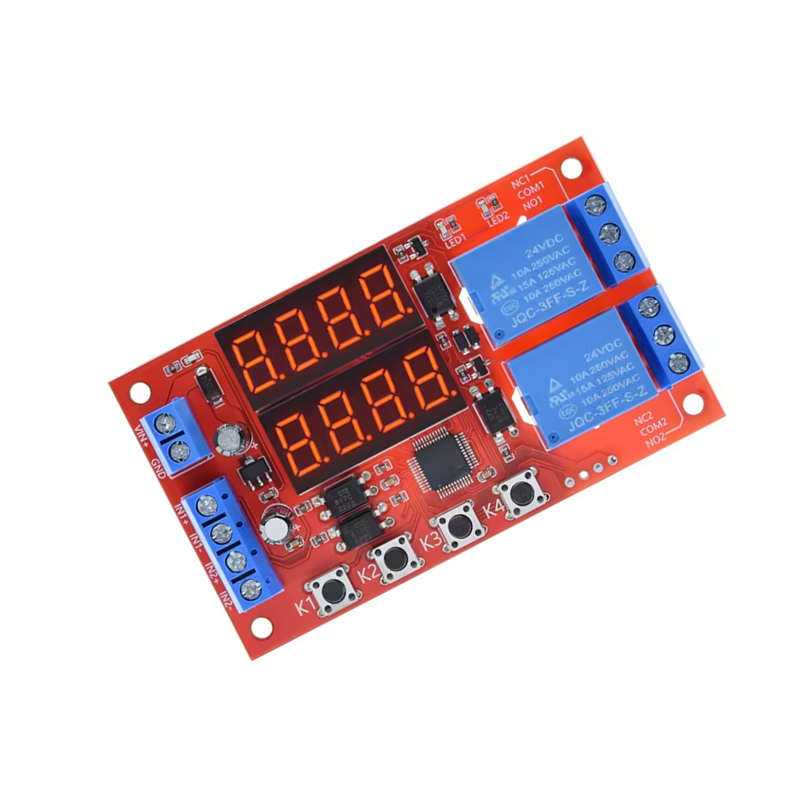 2 Channels 24V Adjustable Time Delay Relay Module 32 Modes LED Digital Timming Trigger Timer Control Switch-picture-23