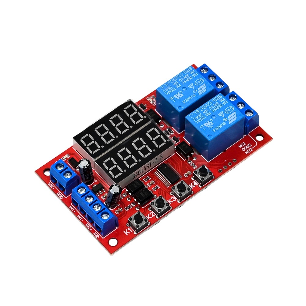 2 Channels12V Adjustable Time Delay Relay Module 32 Modes LED Digital Timming Trigger Timer Control Switch-picture-24