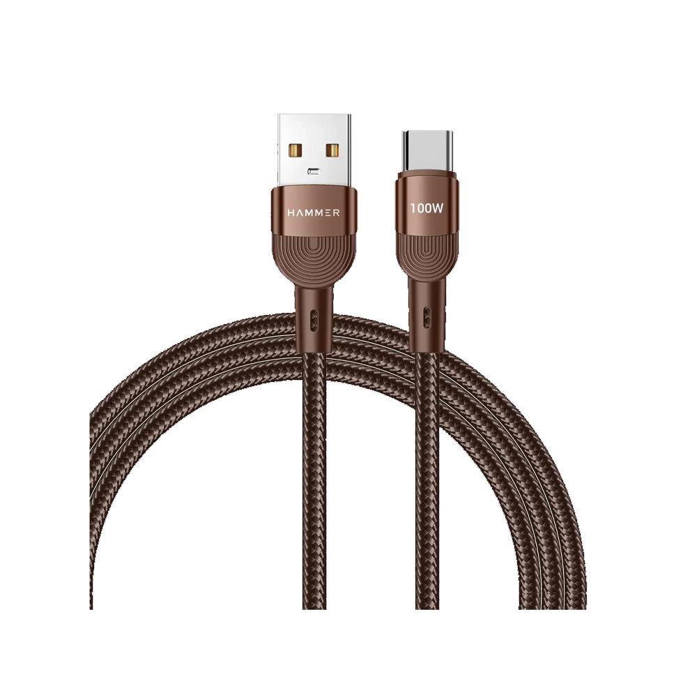 HAMMER 100W USB Type A to Type C Data Sync Fast Charging Cable for OnePlus Smartphones And Compatible With All Type C Devices-picture-28