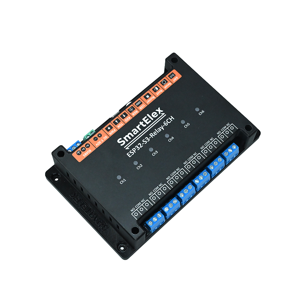 SmartElex Industrial 6-Channel ESP32-S3 WiFi Relay Module, Supports WiFi / Bluetooth / RS485 control, Onboard RS485 / Pico HAT interfaces-image-21